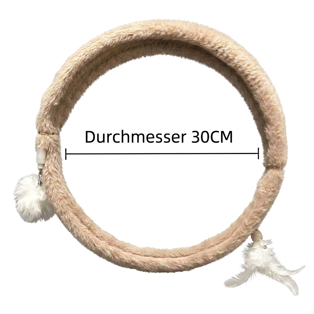 Faltbarer Spiral-Katzentunnel mit hängender Glocke