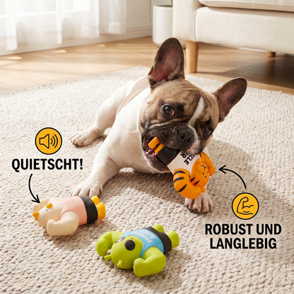 Robustes Muskelmann-Quietschspielzeug für Hunde