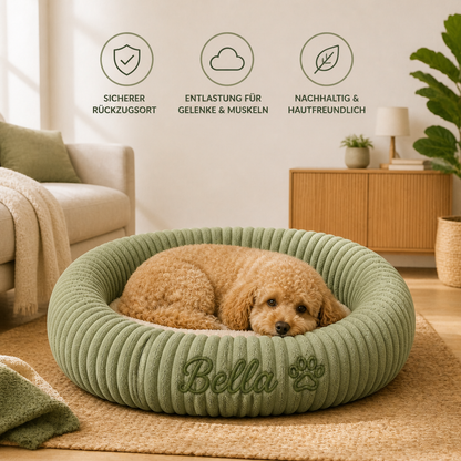 Personalisiertes Rundes Flauschiges Hundebett