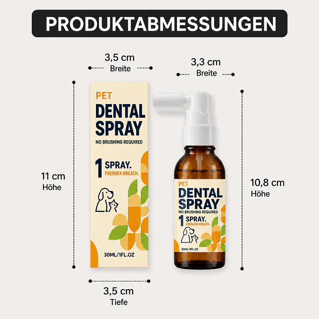 Zahnpflege-Spray gegen Zahnstein für Hunde – Hilft, Plaque zu reduzieren & den Atem zu erfrischen
