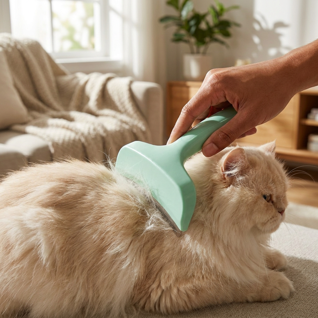 Unterwollrechen für Katzen – Extra breites Fellpflegewerkzeug für lose Haare & langes Fell