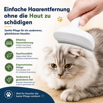 Unterwollrechen für Katzen – Extra breites Fellpflegewerkzeug für lose Haare & langes Fell