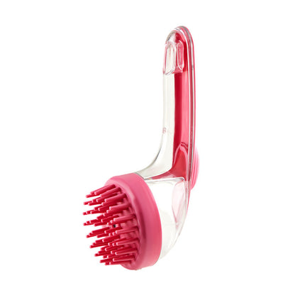 2-in-1 Silikon-Bade- und Massagebürste für Haustiere mit Shampoo-Spender