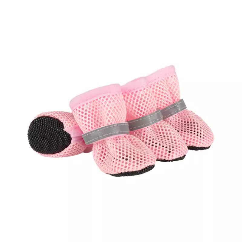 Atmungsaktive Mesh-Hundeschuhe für heiße Tage – mit weicher Sohle für kleine & große Hunde