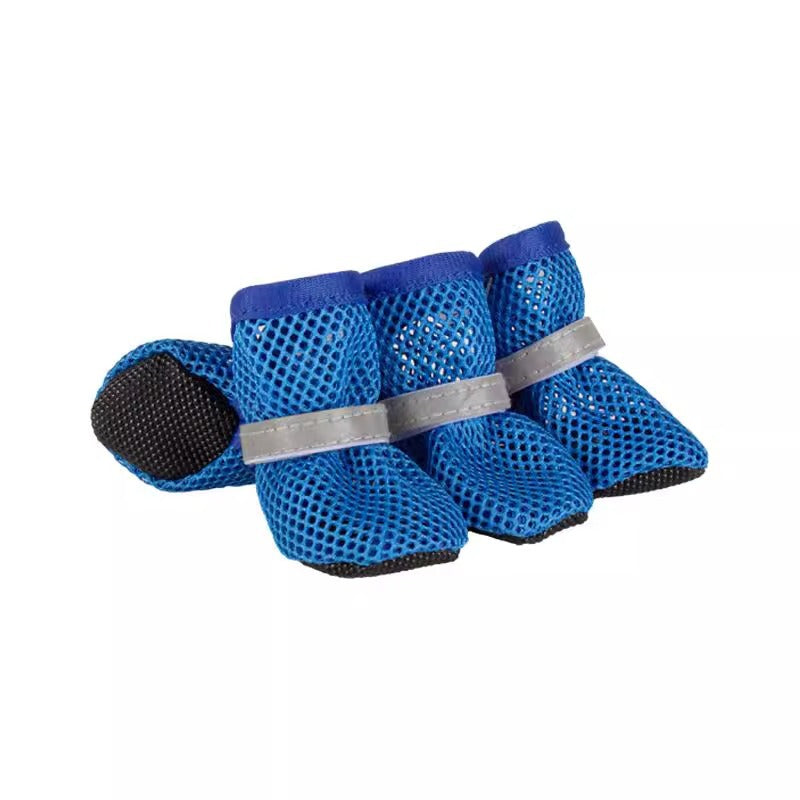 Atmungsaktive Mesh-Hundeschuhe für heiße Tage – mit weicher Sohle für kleine & große Hunde