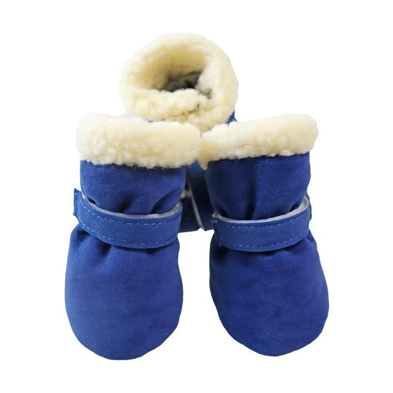 Weiche Samt-Pfotenstiefel für Hunde – Warm & rutschfest