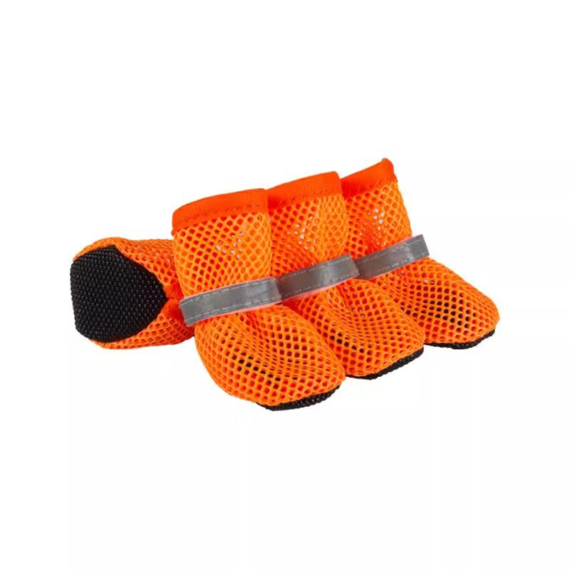 Atmungsaktive Mesh-Hundeschuhe für heiße Tage – mit weicher Sohle für kleine & große Hunde