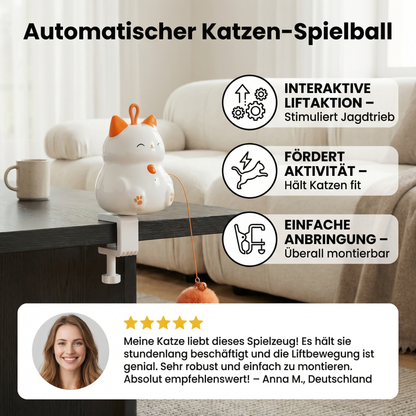 Automatischer Katzen-Spielball mit Liftbewegung – Interaktives Beschäftigungsspielzeug
