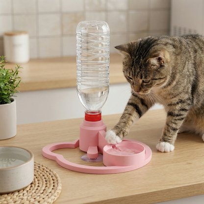 Automatischer Haustier-Wasserspender Stromlos, Kippfest und Perfekt für Unterwegs