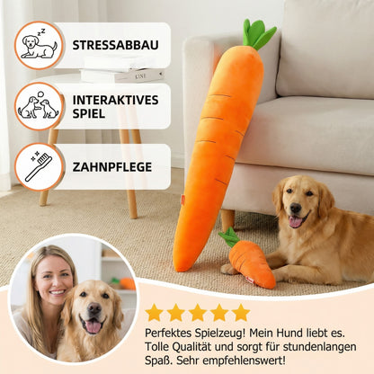 Quietschende Karotte Hundespielzeug zum Stressabbau und Spielen