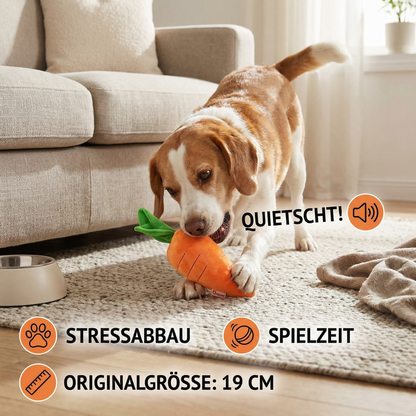 Quietschende Karotte Hundespielzeug zum Stressabbau und Spielen