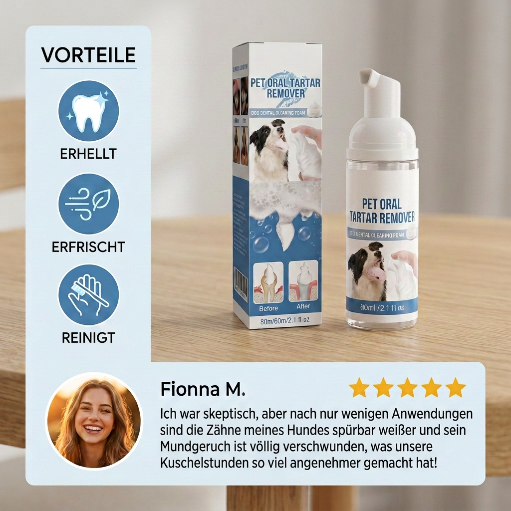 Zahnreinigungsschaum für Hunde – Für sauberere Zähne & frischen Atem