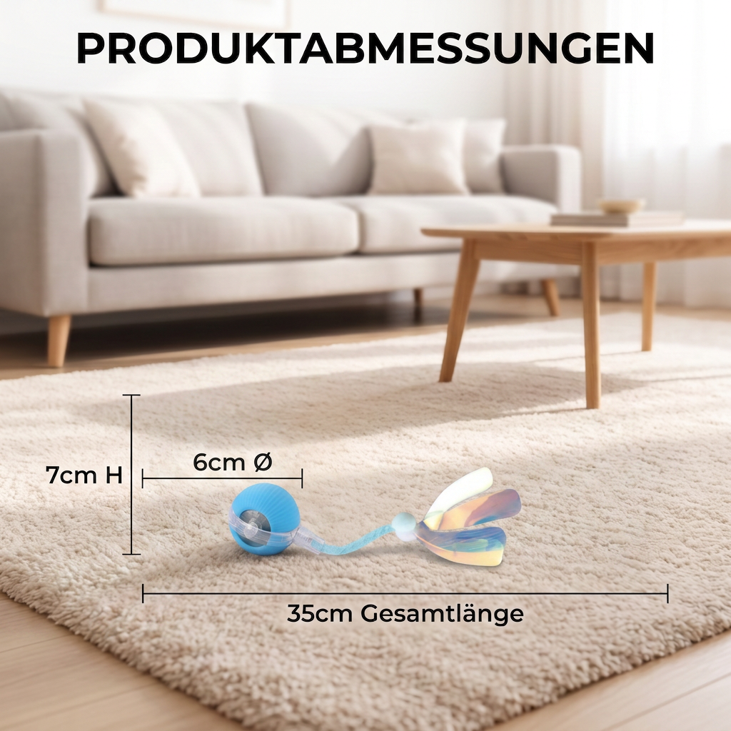 Verbesserter „Smart Rolling Dog Ball“ – strapazierfähiges interaktives Spielzeug mit Netzschwanz