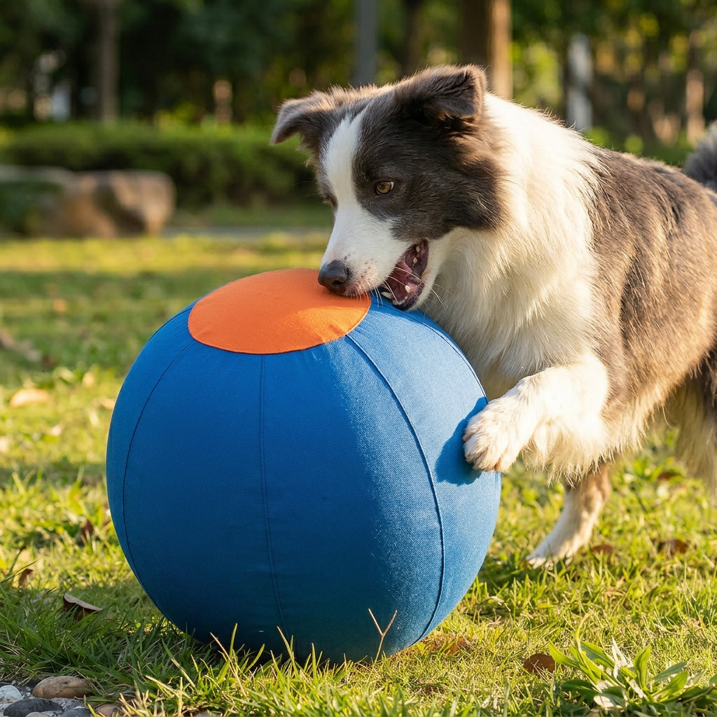 Robuster Trainingsball mit Hülle für Hunde