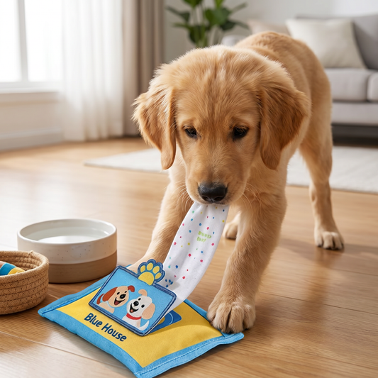 Langlebiges Schnüffelspielzeug für Hunde im Tuchbox Design – Mit Versteckfach & Quietschfunktion
