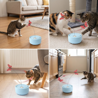 Interaktives Schmetterlings-Spinner-Spielzeug für Katzen