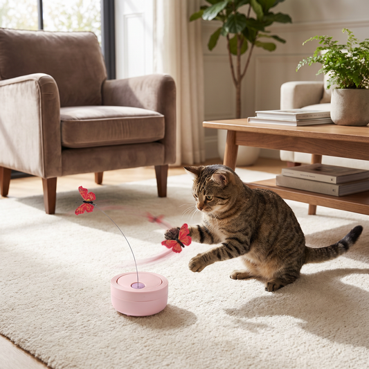 Interaktives Schmetterlings-Spinner-Spielzeug für Katzen