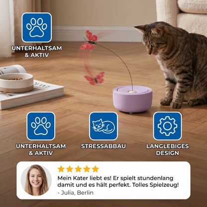Interaktives Schmetterlings-Spinner-Spielzeug für Katzen