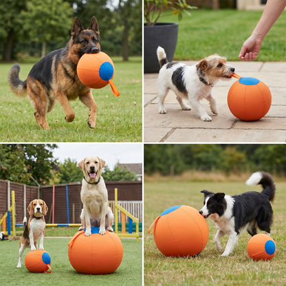 Robuster Trainingsball mit Hülle für Hunde