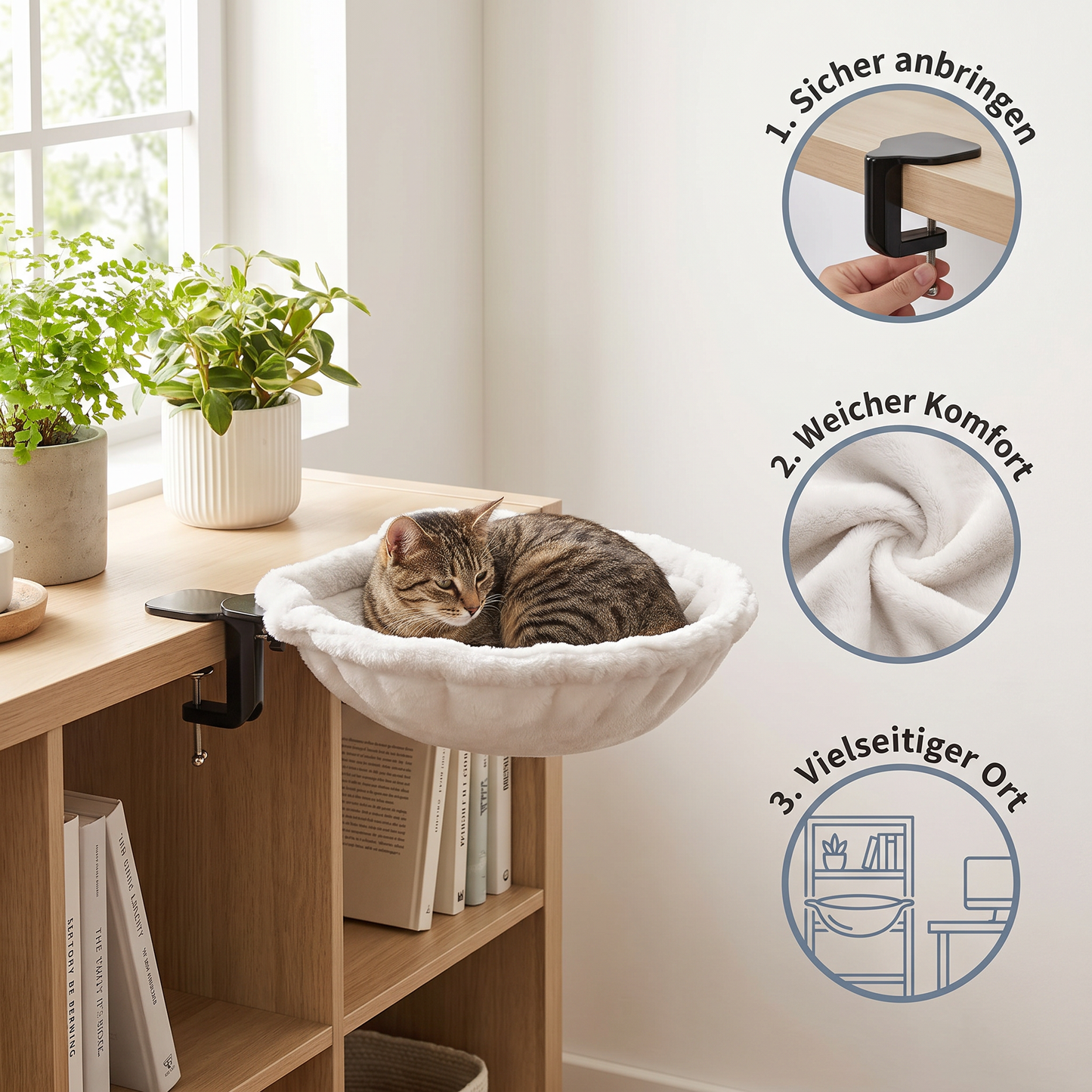 Hochwertige Hängematte für Katzen für Schreibtische und Regale
