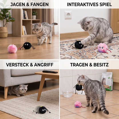 Niedliches interaktives Plüsch-Rollspielzeug für Katzen