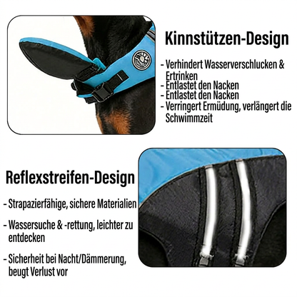 Sicherheits-Schwimmweste für Hunde mit Rettungsgriff