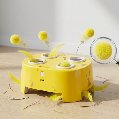 Automatisches Spielzeug mit flatternden Federn für Katzen