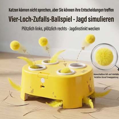 Automatisches Spielzeug mit flatternden Federn für Katzen
