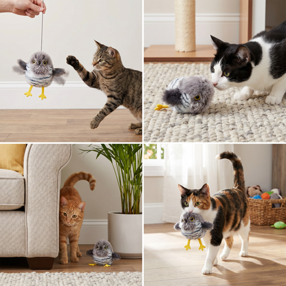 Flatterndes und Zwitscherndes Vogel Katzenspielzeug