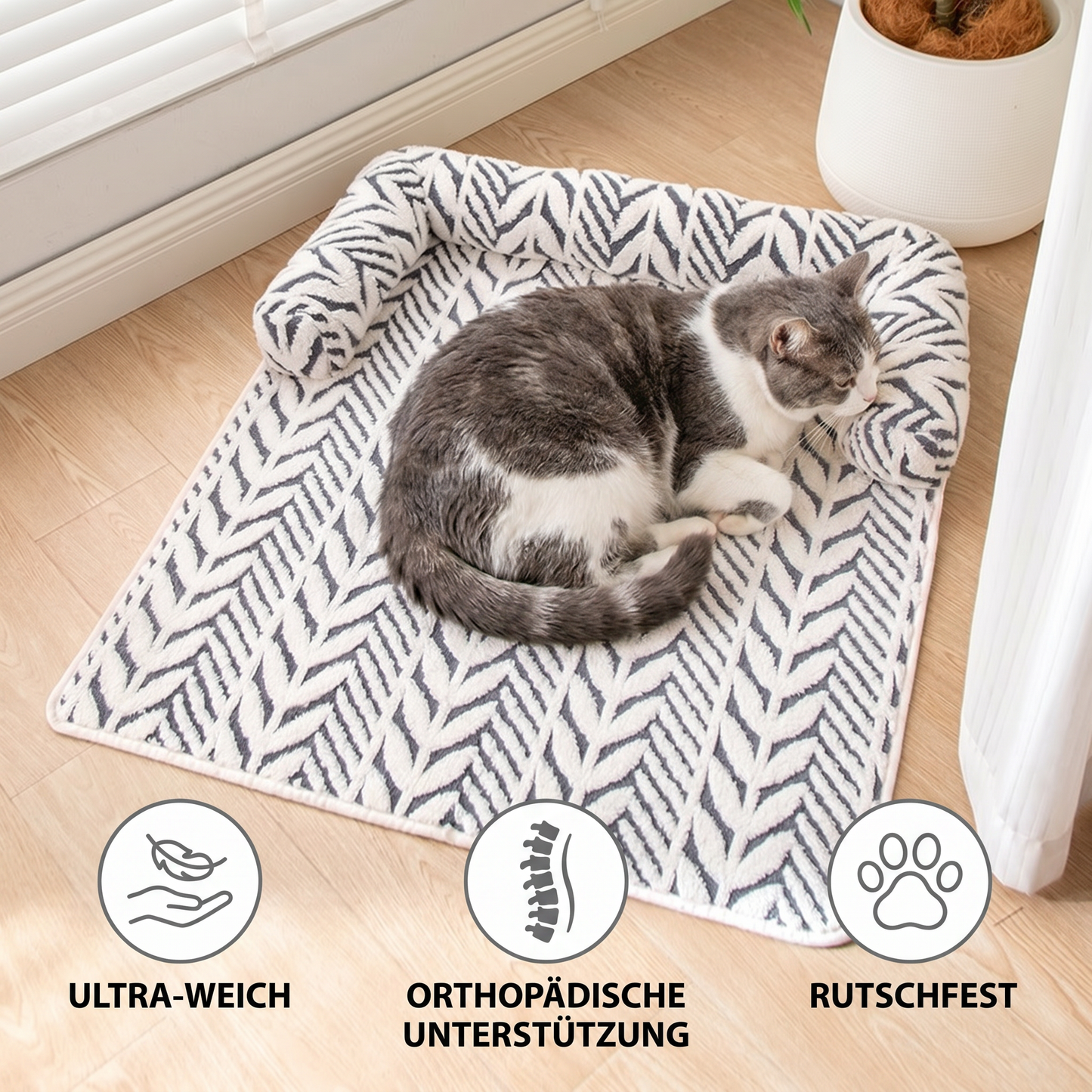 Ultraweiche orthopädische rutschfeste Katzenbettmatte