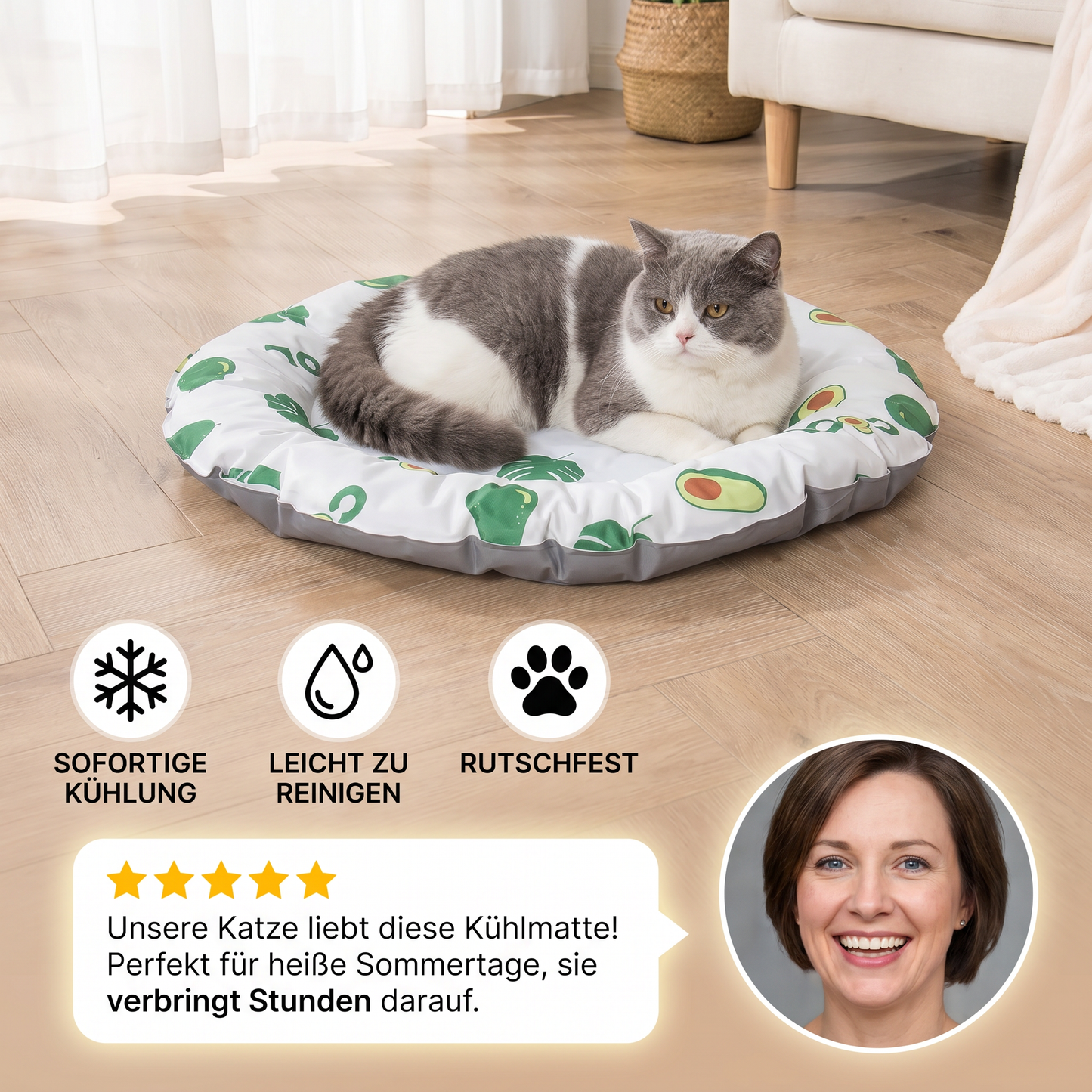 Praktische Kühlmatte für Katzen – Erfrischende Sommermatte für heiße Tage