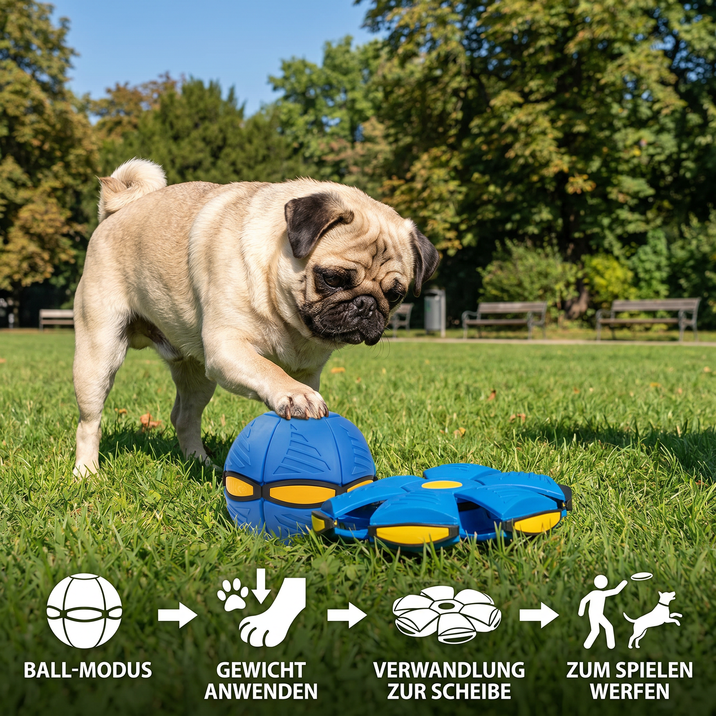 Interaktiver Flugball für Hunde