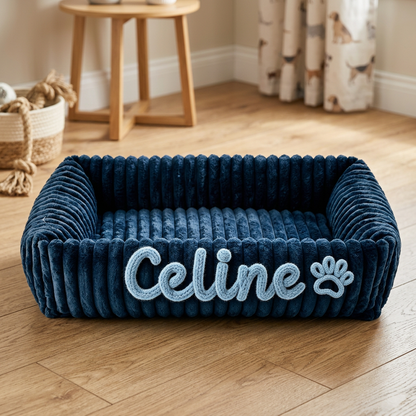 Personalisiertes, flauschiges Wolken-Hundebett mit weicher Umrandung