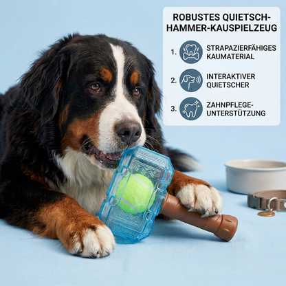 Robustes Quietsch-Hammer-Kauspielzeug für Hunde
