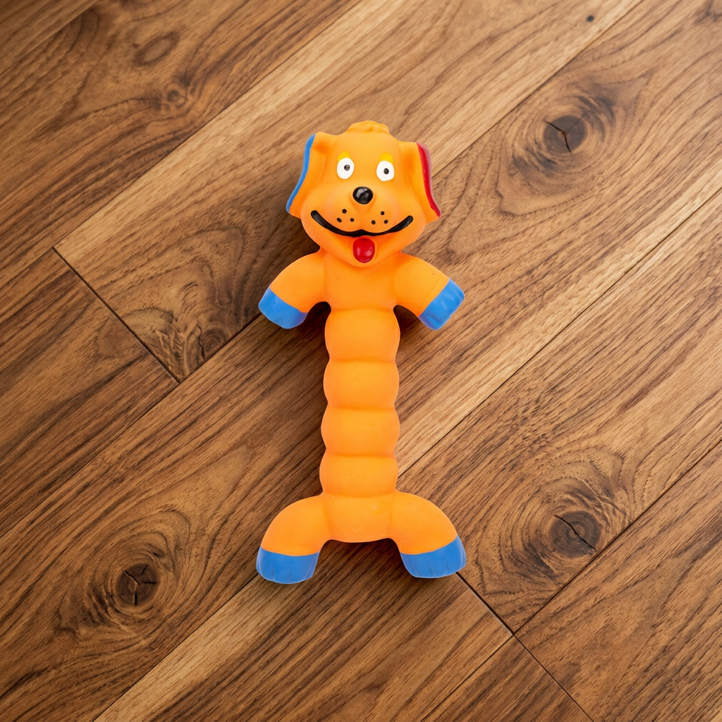 Robustes Hundekauspielzeug aus Naturlatex zur Zahnreinigung