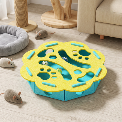 Interaktives Puzzle-Spielzeug aus Filz für Katzen