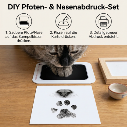 Haustier Pfoten- & Nasenabdruck-Set – DIY Erinnerungsset für Katzen