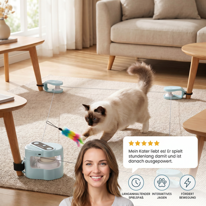 Automatisches Katzenspielzeug mit Laufbahn