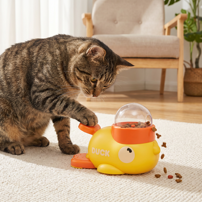 Interaktiver Spiel und Futterspender für Katzen