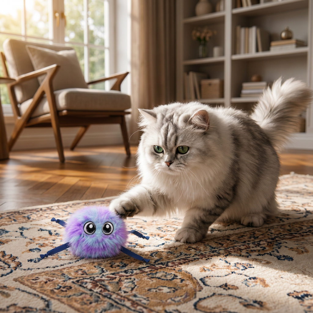 Niedliches interaktives Plüsch-Rollspielzeug für Katzen