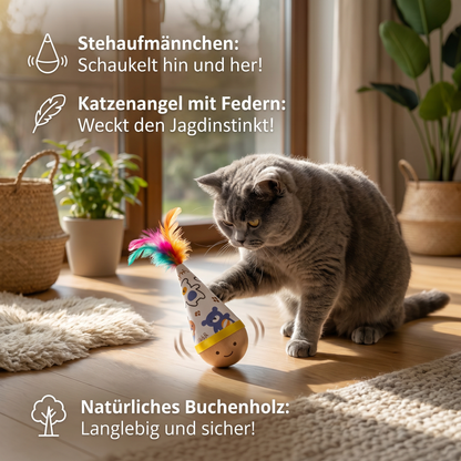 Roly-Poly-Spielzeug aus natürlichem Buchenholz