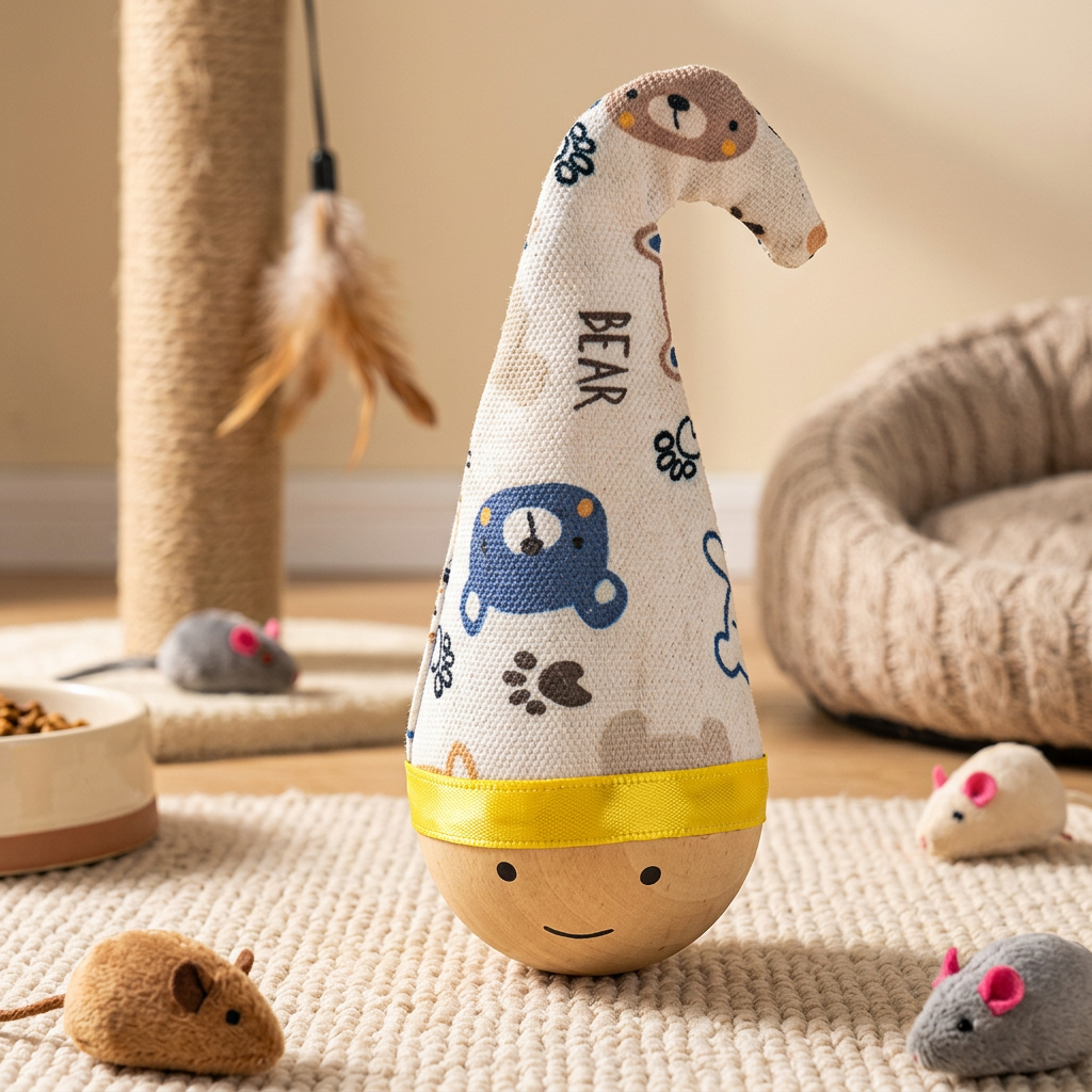 Roly-Poly-Spielzeug aus natürlichem Buchenholz