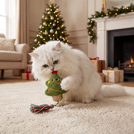 Weihnachtliches Katzenminze-Seilspielzeug für Katzen