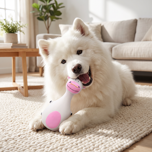 Robustes, umweltfreundliches Latex-Hundespielzeug mit Quietscher & Zahnpflege