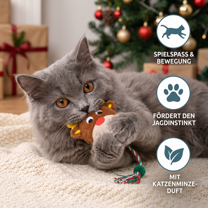 Weihnachtliches Katzenminze-Seilspielzeug für Katzen