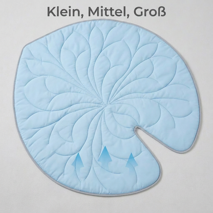 Kühlende Haustiermatte in Blattform – Waschbare Sommermatte mit rutschfester Unterseite