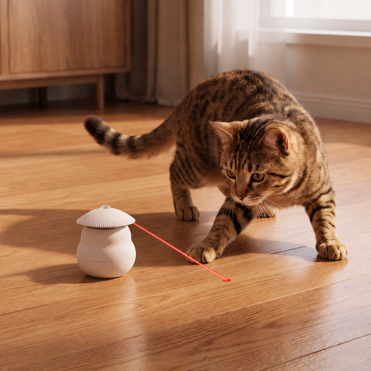 Automatisches bewegungsaktiviertes Laser-Spielzeug für Katzen