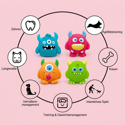 Robustes Umweltfreundliches Monster-Hundespielzeug aus Latex mit Quietscher und Zahnpflegefunktion