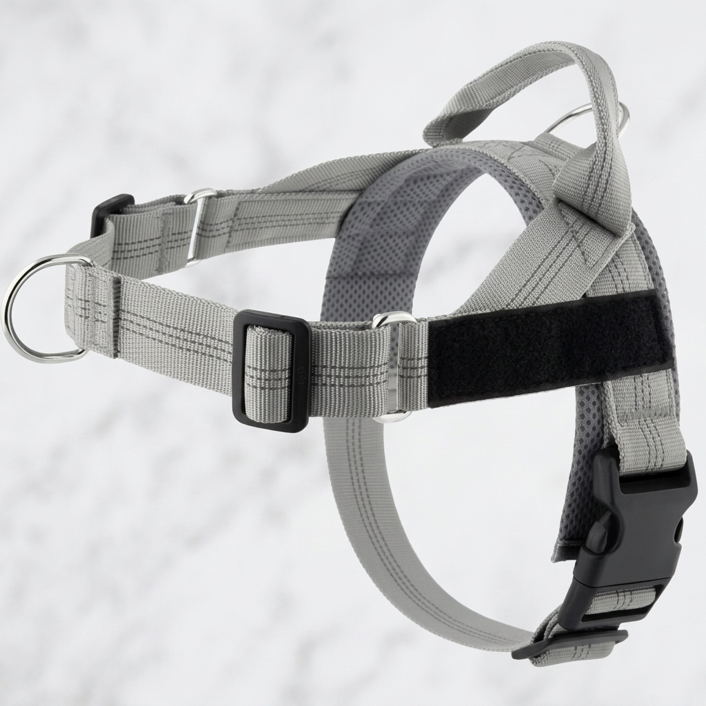 Individuell gestaltetes, reflektierendes No-Pull-Hundegeschirr mit personalisiertem Namensaufnäher