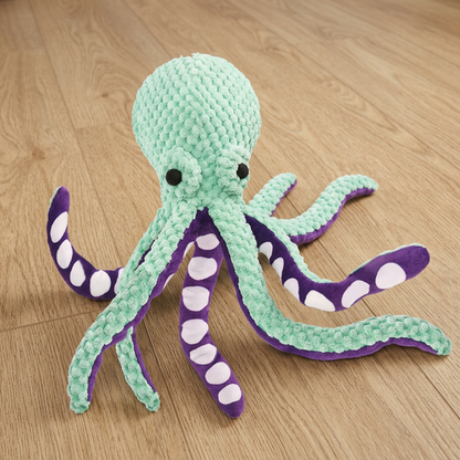 Großes Oktopus-Plüschspielzeug mit Quietscher für Hunde